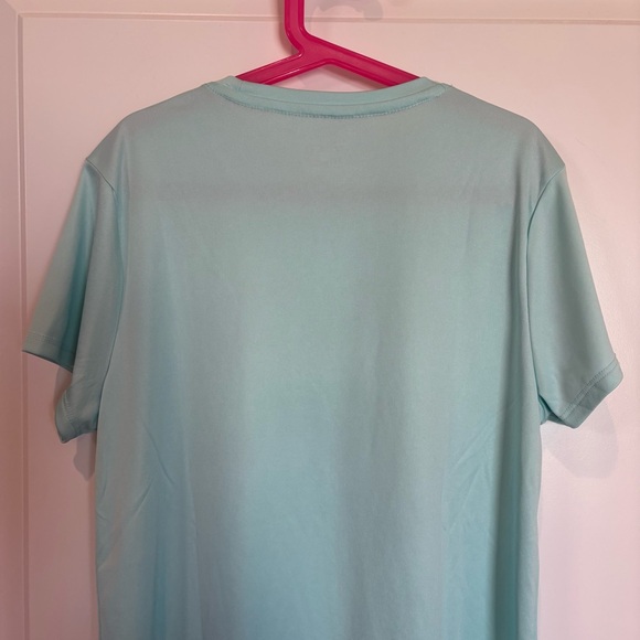 Girls BCG Lightweight Athletic Short Sleeve Aqua Pink Graphic Flamingo Tee - XL - Picture 6 of 9